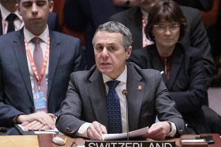 Le chef de la diplomatie suisse Ignazio Cassis lors d'une réunion de haut niveau sur l'Ukraine au Conseil de sécurité de l'ONU, le 24 février dernier, une année après le déclenchement de l'agression russe (archives).